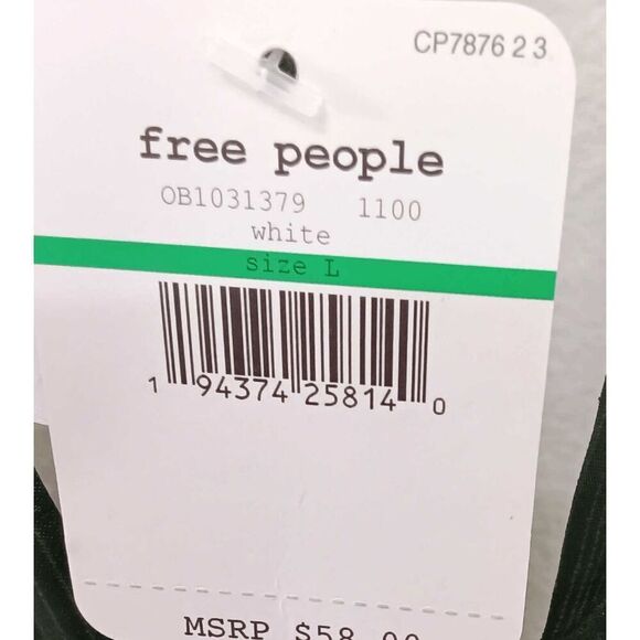 Free People Women's Intimately Fp Side Of Sass Lace Trim Bodysuit - White L - Picture 4 of 5